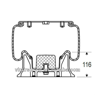 Quality Natural Rubber Air Bag Suspension Spring For Scania P,R,T Series Firestone W01-358-6251 Contitech 6705NP01
