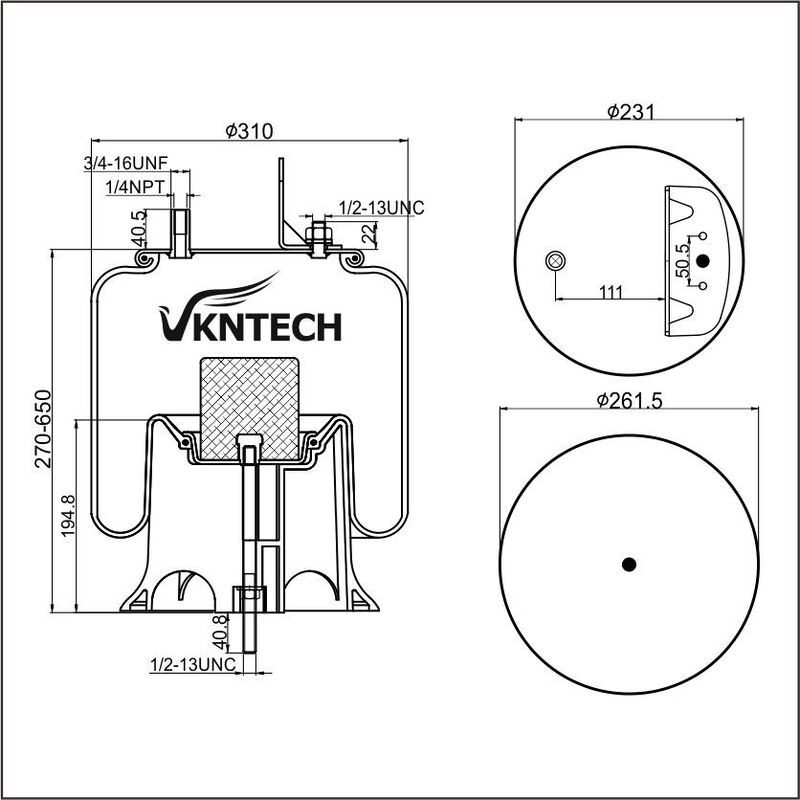 AIR SPRING Firestone W01-358-9473 1T15V-8  Goodyear 1R12-586 566243038  REPLACE BY VKNTECH 1K9473