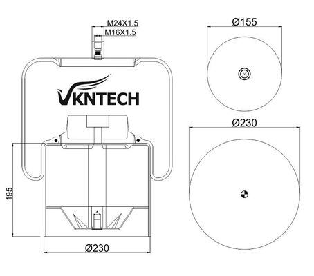 Truck Air Spring cho Mercedes Benz A 946.320.01.21 Contitech 4838NP03 Thay thế bởi VKNTECH 1K4838-3