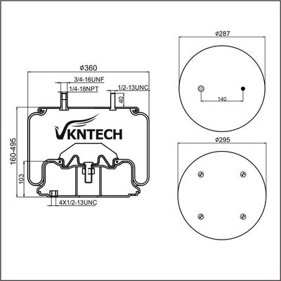 TRAILER AIR SPRING SAF 3.229.0030.00 Contitech 912NP01 Firestone W01-M58-8502 1T19F-14/L-14 THAY THẾ BỞI VKNTECH 1K8502