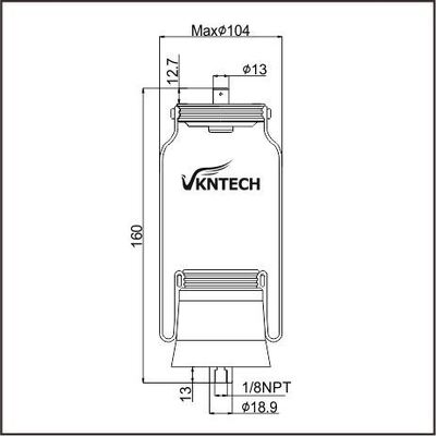 CÁBIN AIR SPRING NATIONAL SEATING 324662-01 Firestone W02-358-7058 W02-N9-7058 được thay thế bởi VKNTECH 1S7058