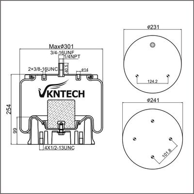 AIR SPRING HENDRICKSON TRAILER S-21208 Contitech 9 10-13.5 S 881 Firestone W01-358-9579 W01-455-7666 W01-358-8800 1T15VP-4 thay thế bởi VKNTECH 1K9579