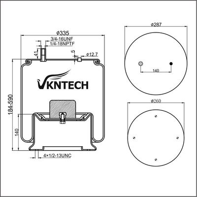 LÒ XO HƠI ROMOOC NEWAY 90557163 Contitech 11 10.5-19 A 508 Firestone W01-358-8779 1T19L-9 thay thế bằng VKNTECH 1K8779