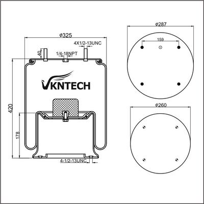 LÒ XO HƠI ROMOOC MỚI NEWAY 90557069 HENDRICKSON S2063 RIDEWELL 1003589158C Firestone W01-358-9158 thay thế bằng VKNTECH 1K9158